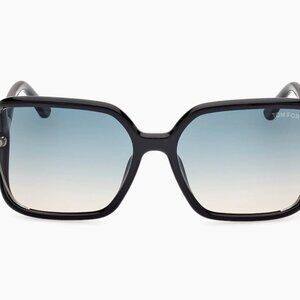 Solange 02-60mm Butterfly Sunglasses SHINY BLACK / TURQUOISE SAND LIKE NEW